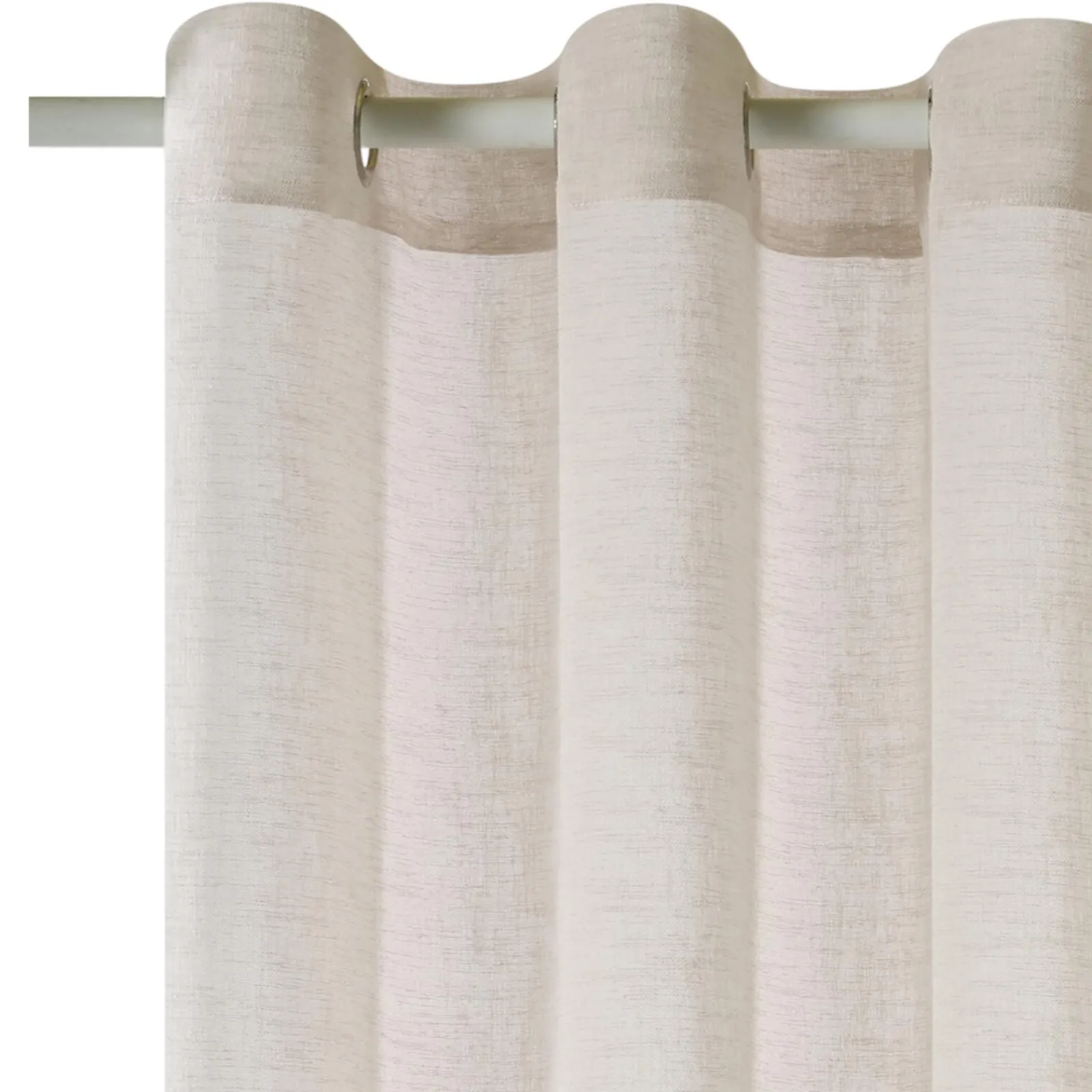 Fashion Voilage CASA coloris lin 140 x 240 cm - Voilages, Vitrages, Stores Et Accessoires|Rideaux