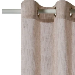 Fashion Voilage DIRITTO coloris lin 140 x 240 cm - Voilages, Vitrages, Stores Et Accessoires|Rideaux