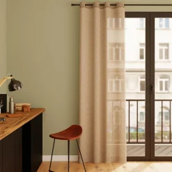 Fashion Voilage DIRITTO coloris lin 140 x 240 cm - Voilages, Vitrages, Stores Et Accessoires|Rideaux