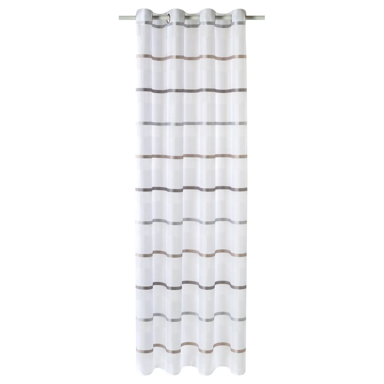 New Voilage GALEA coloris gris 140 x 240 cm - Voilages, Vitrages, Stores Et Accessoires|Rideaux