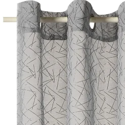 Discount Voilage HALO coloris gris 140 x 240 cm - Voilages, Vitrages, Stores Et Accessoires|Rideaux