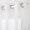 Clearance Voilage HOLMI coloris blanc 140 x 240 cm - Voilages, Vitrages, Stores Et Accessoires|Rideaux