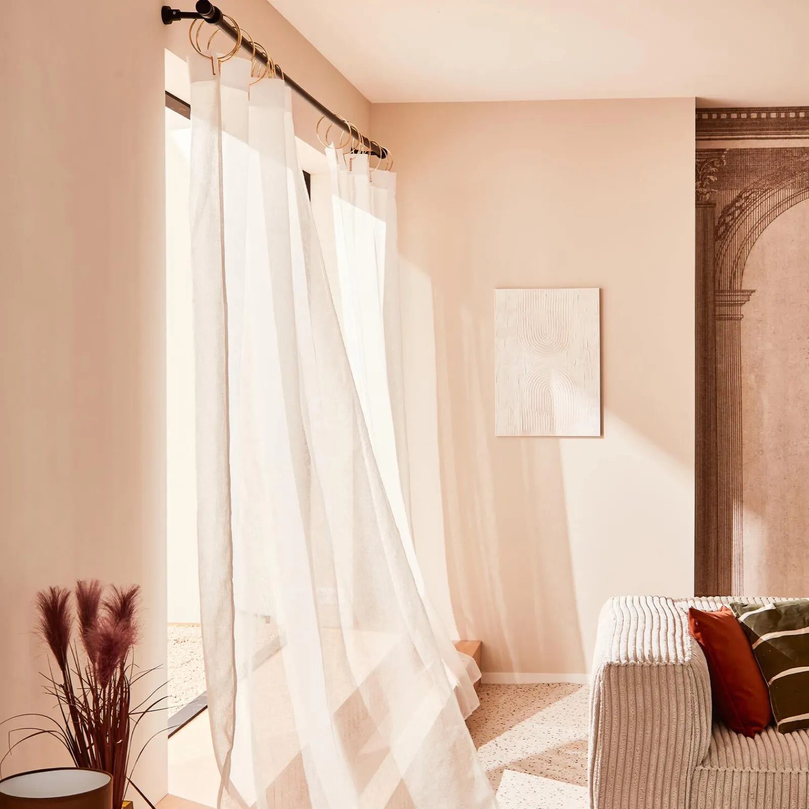 Discount Voilage IRIBE coloris blanc 140 x 240 cm - Voilages, Vitrages, Stores Et Accessoires|Rideaux