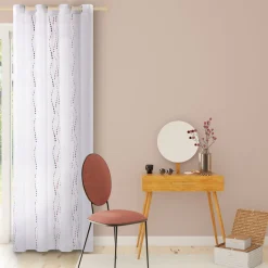 Clearance Voilage LYANA coloris bordeaux 140 x 240 cm - Voilages, Vitrages, Stores Et Accessoires|Rideaux
