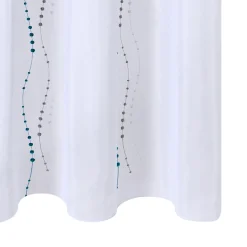Discount Voilage LYANA coloris bleu paon 140 x 240 cm - Voilages, Vitrages, Stores Et Accessoires|Rideaux