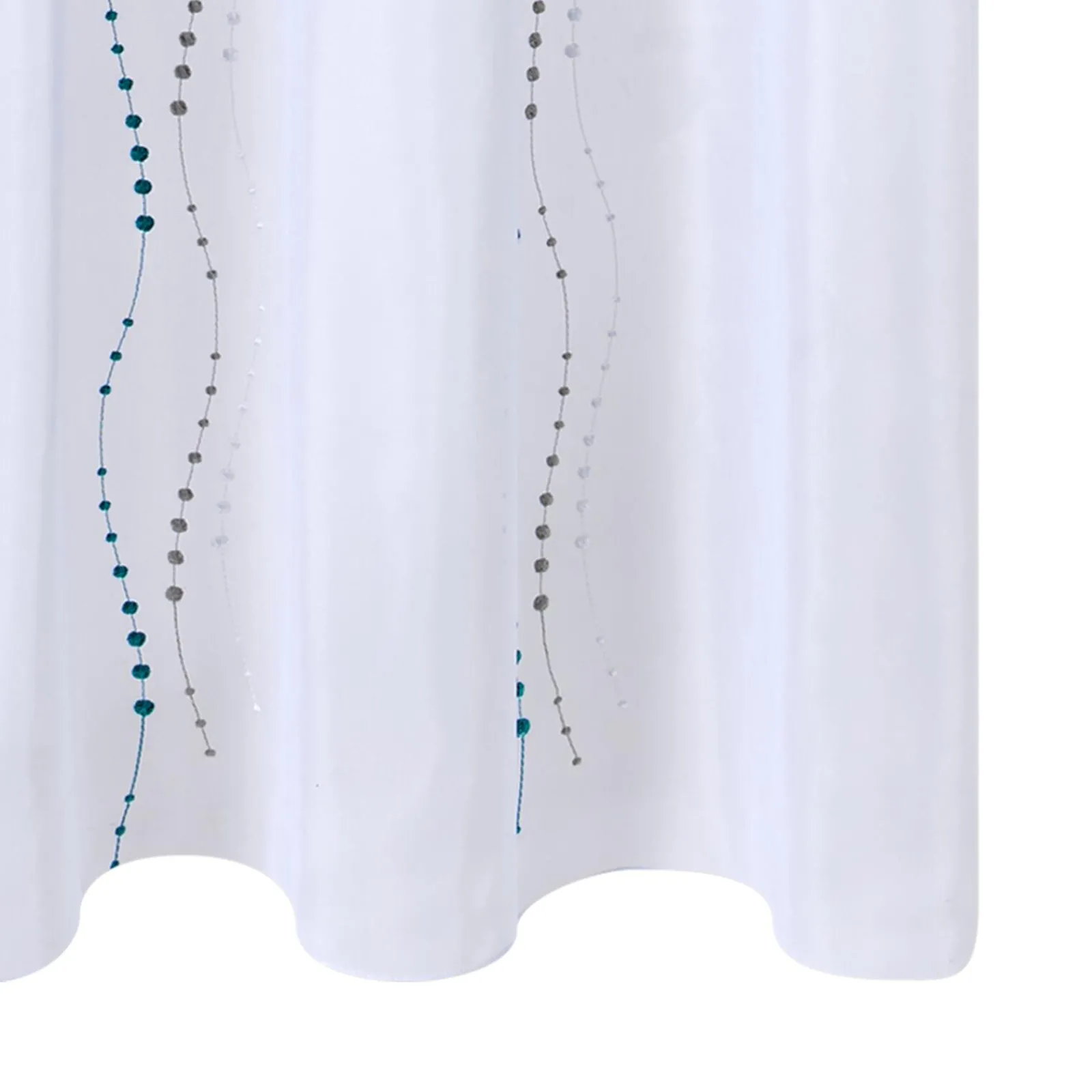 Discount Voilage LYANA coloris bleu paon 140 x 240 cm - Voilages, Vitrages, Stores Et Accessoires|Rideaux