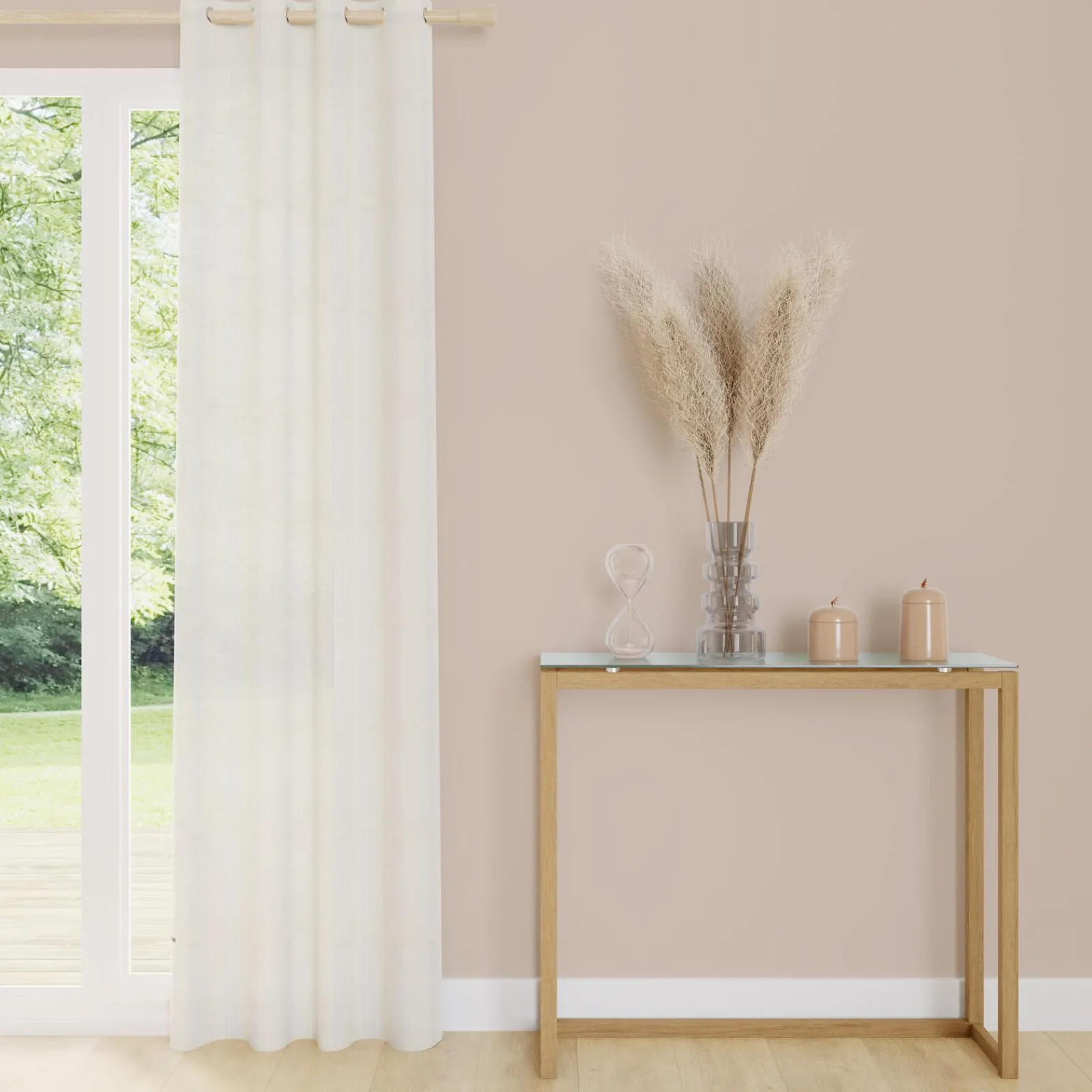 Sale Voilage MORA coloris écru 140 x 240 cm - Voilages, Vitrages, Stores Et Accessoires|Rideaux