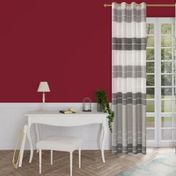 Online Voilage NEVA coloris gris 140 x 240 cm - Voilages, Vitrages, Stores Et Accessoires|Rideaux