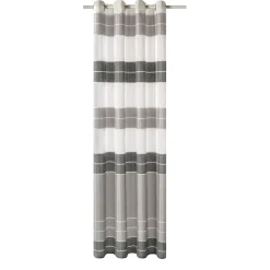Online Voilage NEVA coloris gris 140 x 240 cm - Voilages, Vitrages, Stores Et Accessoires|Rideaux