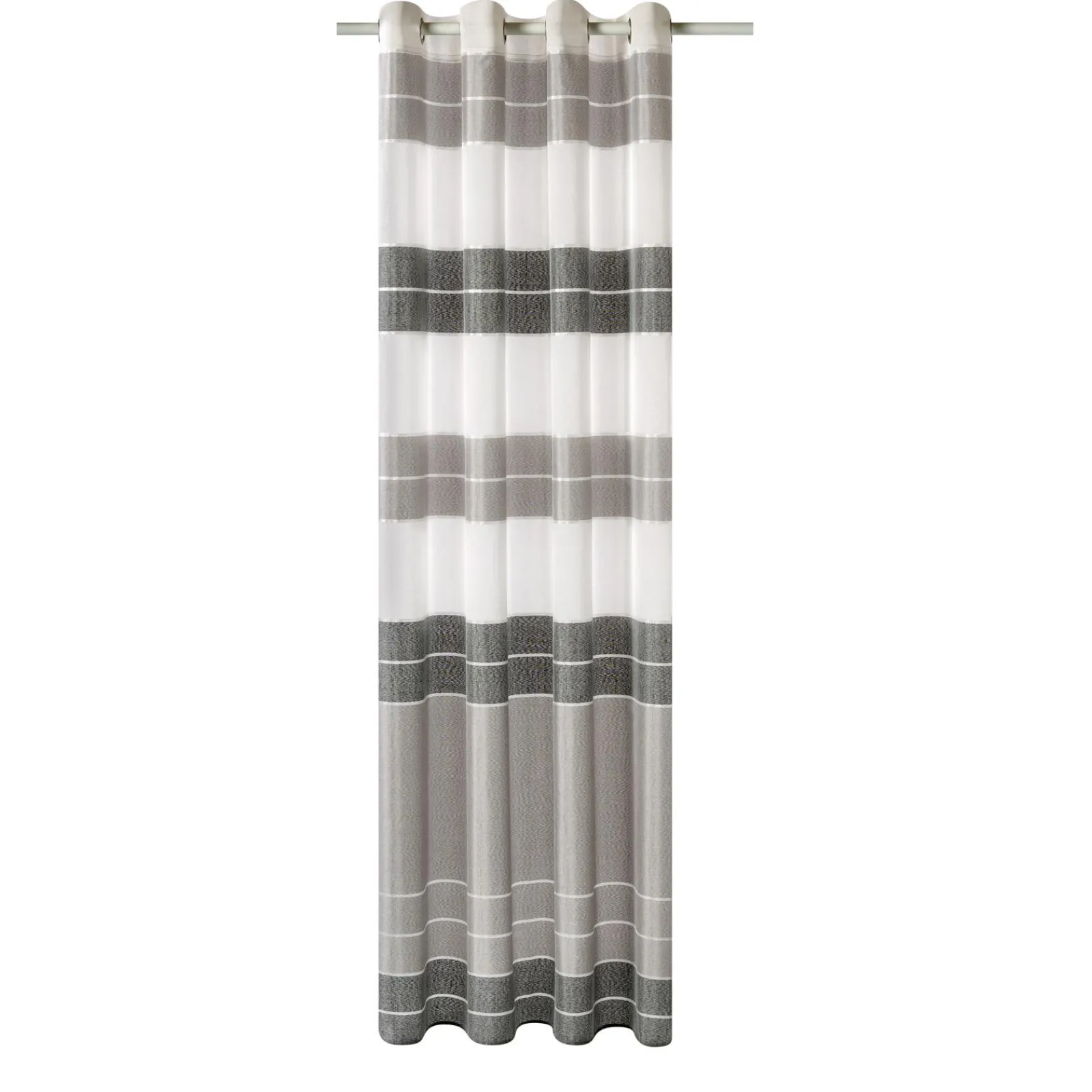 Online Voilage NEVA coloris gris 140 x 240 cm - Voilages, Vitrages, Stores Et Accessoires|Rideaux