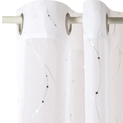 Online Voilage PLATINIUM coloris blanc 140 x 240 cm - Voilages, Vitrages, Stores Et Accessoires|Rideaux