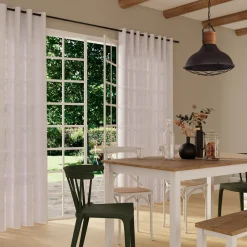 Sale Voilage PROCIDA coloris blanc 290 x 240 cm - Voilages, Vitrages, Stores Et Accessoires|Rideaux