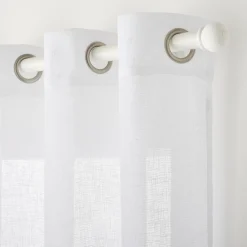 Sale Voilage PROCIDA coloris blanc 140 x 240 cm - Voilages, Vitrages, Stores Et Accessoires|Rideaux