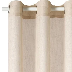 Fashion Voilage SCHIAPA coloris beige doré 140 x 240 cm - Voilages, Vitrages, Stores Et Accessoires|Rideaux