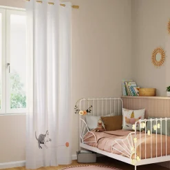 Fashion Voilage TITOU coloris gris 140 x 240 cm - Voilages, Vitrages, Stores Et Accessoires|Rideaux
