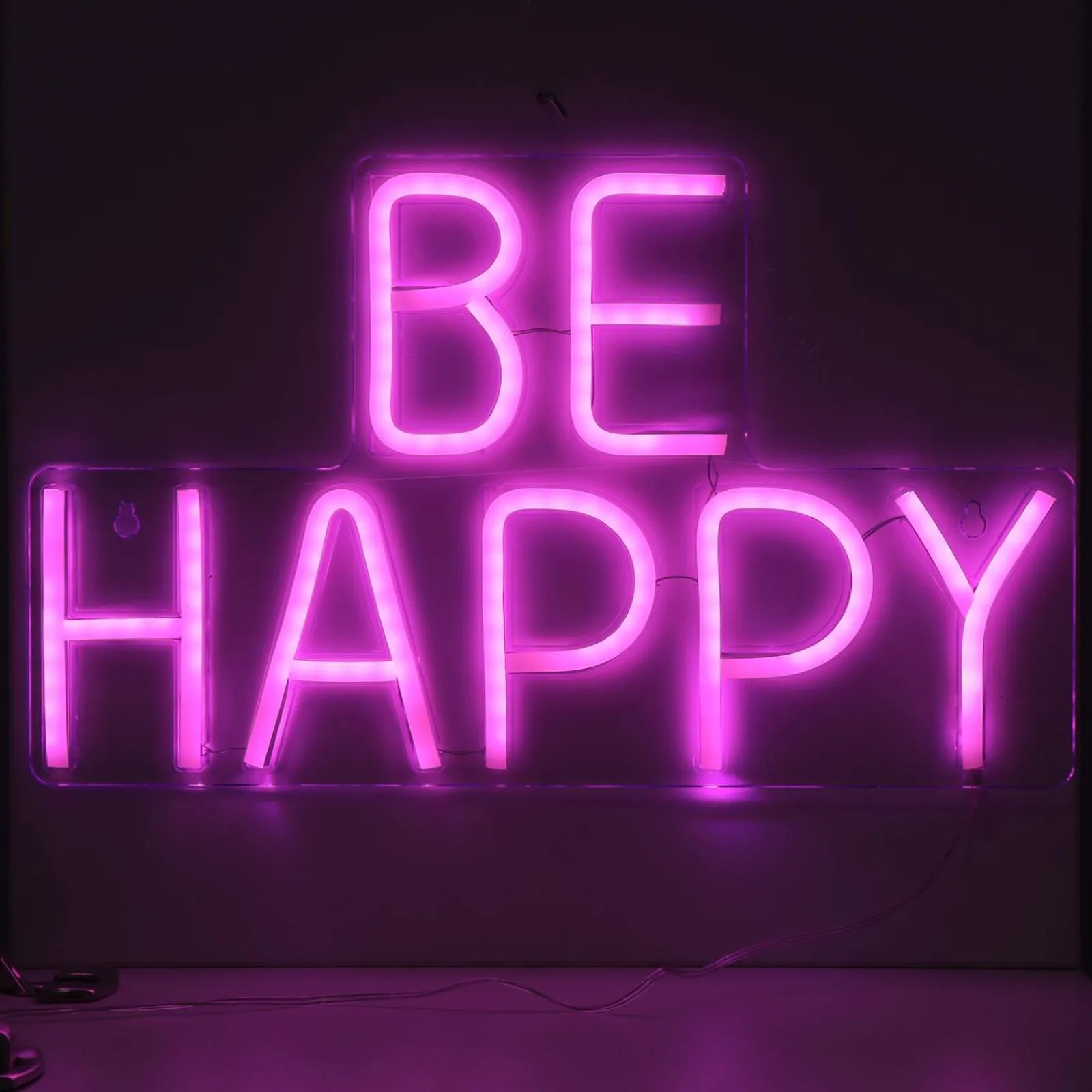 Clearance Néon BE HAPPY coloris rose - 4MURS Objets Muraux|Guirlandes Et Déco Lumineuse
