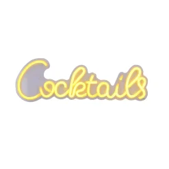New Néon COCKTAILS coloris jaune - 4MURS Objets Muraux|Guirlandes Et Déco Lumineuse
