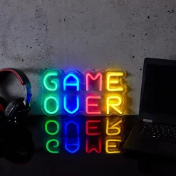 Discount Néon GAME OVER coloris multicolore - 4MURS Objets Muraux|Guirlandes Et Déco Lumineuse