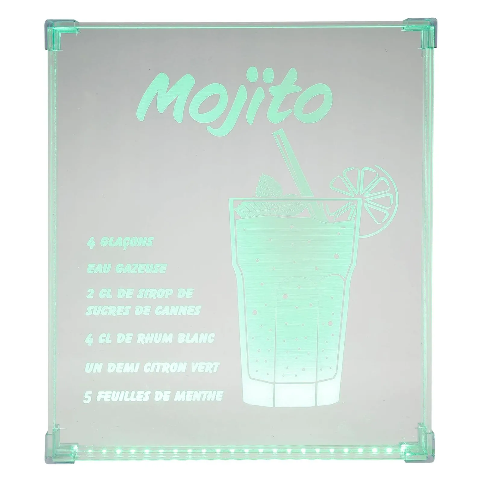 Outlet Néon MOJITO coloris vert - 4MURS Objets Muraux|Guirlandes Et Déco Lumineuse
