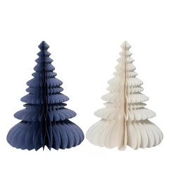 Fashion Objet déco SAPIN PAPIER PLIÉ coloris Bleu et blanc - 4MURS Objets Déco