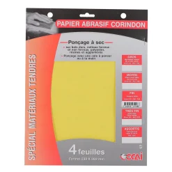 Hot Lot de 4 feuilles abrasives grain fin - 4MURS Pour La Pose