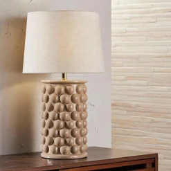Clearance Lampe à poser POMPON coloris beige 44 x 22 cm - 4MURS Lampes À Poser