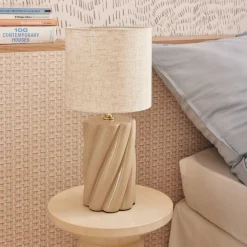 Outlet Lampe à poser TWIST coloris beige 44 x 21 cm - 4MURS Lampes À Poser