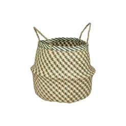 Discount Panier ELIE coloris Beige/Vert - 4MURS Objets Déco