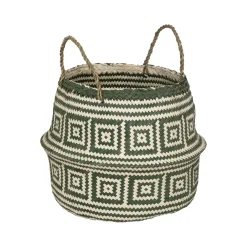 Discount Panier INGO coloris Beige/Vert - 4MURS Objets Déco