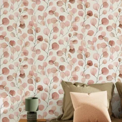 Outlet Papier peint intissé ADELIE coloris rose poudré - 4MURS Papiers Peints