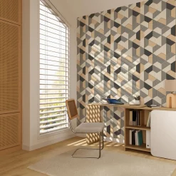 Hot Papier peint intissé AKITO coloris ton bois - 4MURS Papiers Peints