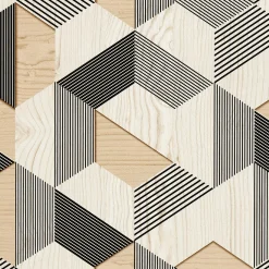 Hot Papier peint intissé AKITO coloris ton bois - 4MURS Papiers Peints