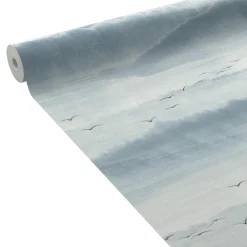 Best Papier peint intissé ALBATRAS coloris bleu grisé - 4MURS Papiers Peints