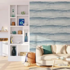 Best Papier peint intissé ALBATRAS coloris bleu grisé - 4MURS Papiers Peints