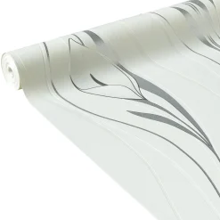 Fashion Papier peint intissé ARUM coloris blanc - 4MURS Papiers Peints