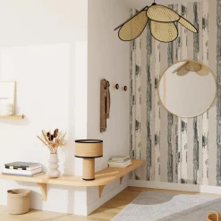 Outlet Papier peint intissé BETULA coloris beige clair - 4MURS Papiers Peints