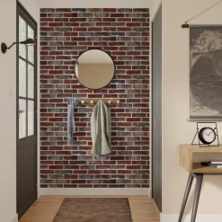 Best Papier peint intissé BRICKWALL coloris rouge brique - 4MURS Papiers Peints