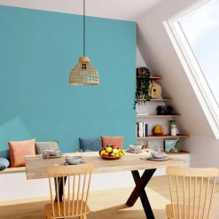Sale Papier peint intissé CALICO coloris bleu aqua - 4MURS Papiers Peints