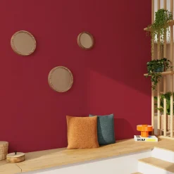 Hot Papier peint intissé CALICO coloris rouge griotte - 4MURS Papiers Peints