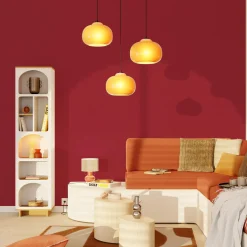 Hot Papier peint intissé CALICO coloris rouge griotte - 4MURS Papiers Peints