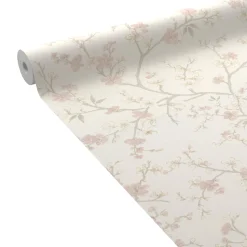 Online Papier peint intissé CHERRY BLOSSOM blanc cassé et rose - 4MURS Papiers Peints