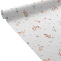Hot Papier peint intissé CIRCUS coloris multicolore - 4MURS Enfant Papiers Peints Enfant|Papiers Peints