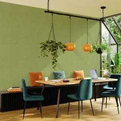 Sale Papier peint intissé CURAÇAO coloris vert bambou - 4MURS Papiers Peints