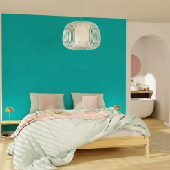 Sale Papier peint intissé CURAÇAO coloris bleu turquoise - 4MURS Papiers Peints