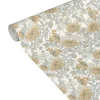 New Papier peint intissé DAHLIA coloris vert de gris et ocre - 4MURS Papiers Peints