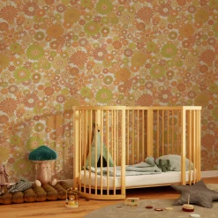 Hot Papier peint intissé DONATILLE coloris Orange et vert - 4MURS Papiers Peints