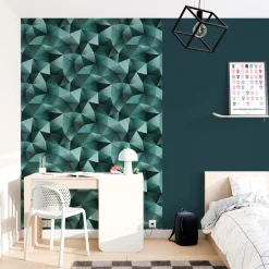 Sale Papier peint intissé EKYNOX coloris émeraude - 4MURS Papiers Peints