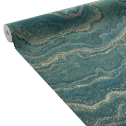 New Papier peint intissé ELAURA coloris émeraude - 4MURS Papiers Peints