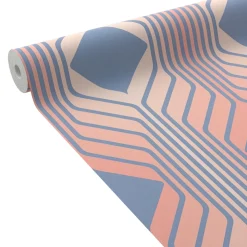 Clearance Papier peint intissé ELBÉE coloris rose et bleu - 4MURS Papiers Peints