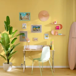 Discount Papier peint intissé ENJOY coloris jaune paille - 4MURS Papiers Peints